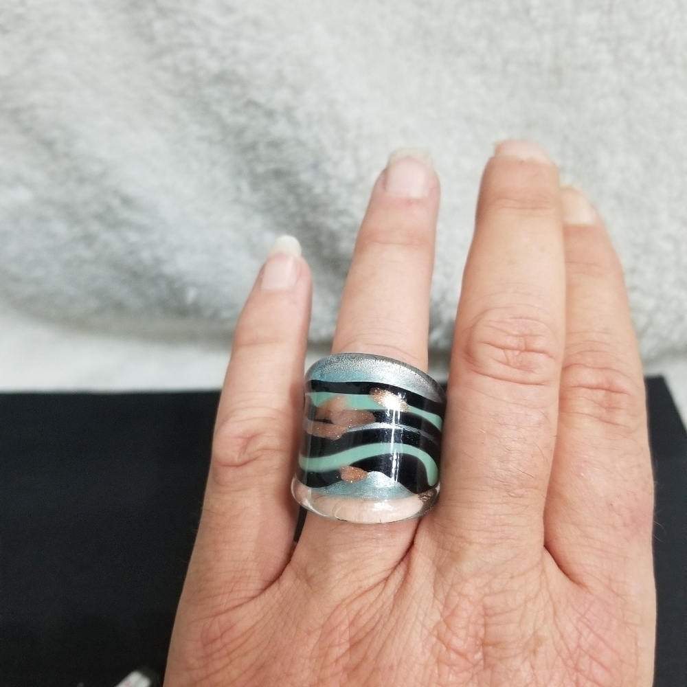 Glass Fashion Ring